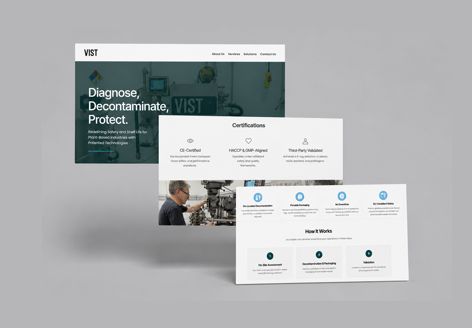 VIST Labs Shopify storefront page spreads